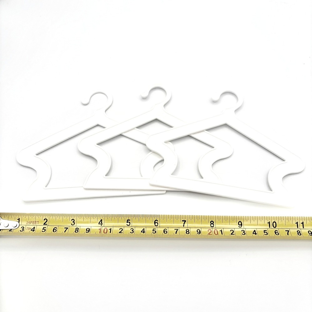 American Girl Doll Coat Clothing Hangers White Plastic 3-Pack Accessory 5" 2017